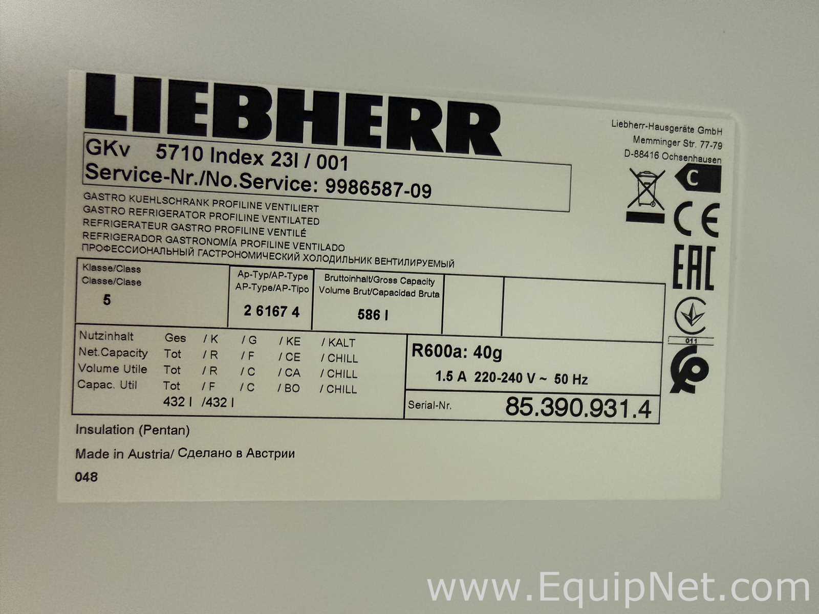 Liebherr ProfiLine GKv 5710 Refrigerator