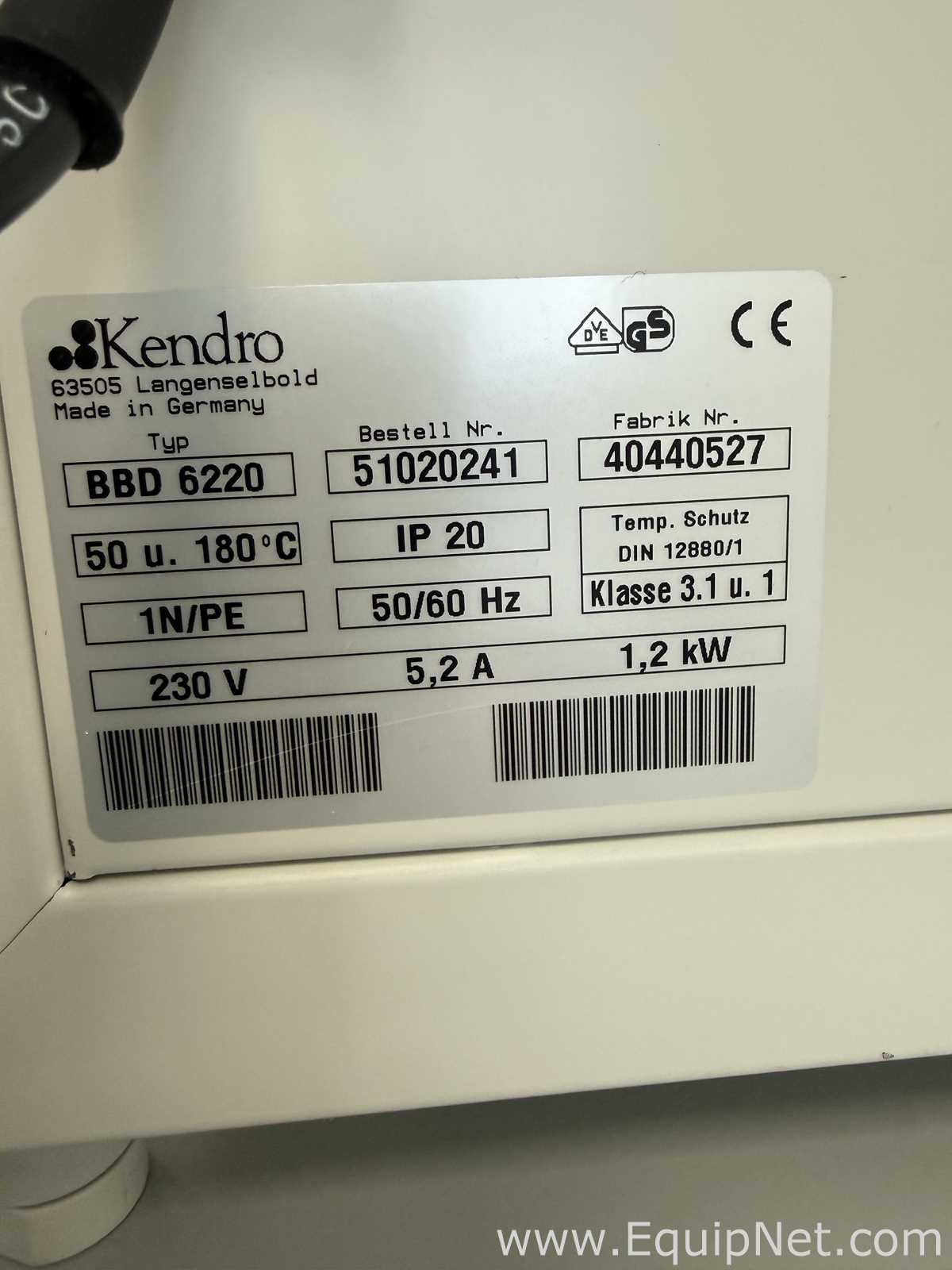 Lote de 2 Incubadora Heraeus BBD6220