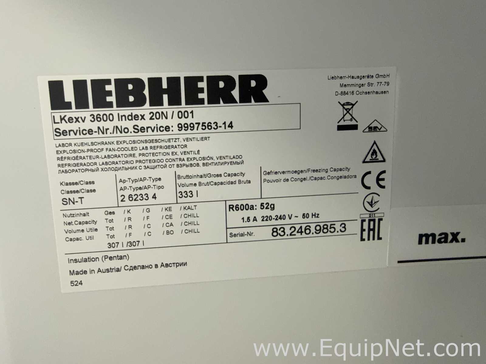Liebherr MediLine LKexv 3600 Laboratory Refrigerator