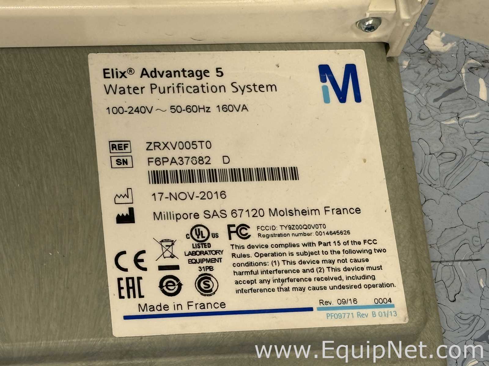 Millipore Elix Advantage 5 Water Purification System