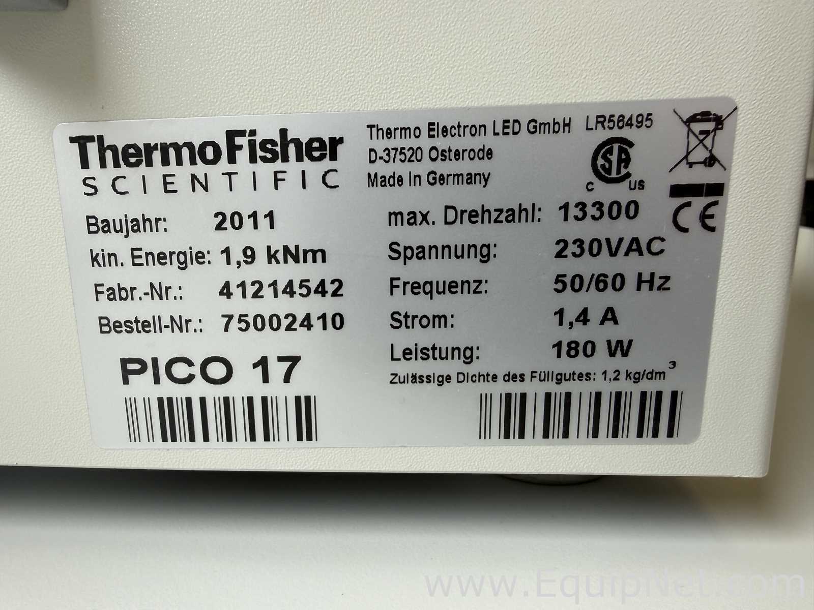 Thermo Scientific Heraeus Pico 17 Benchtop Centrifuge