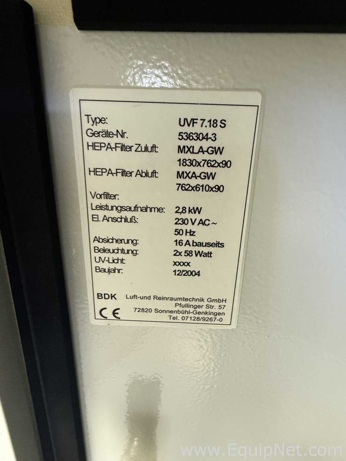 Cabina de Seguridad Biológica BDK UVF 7.18 S