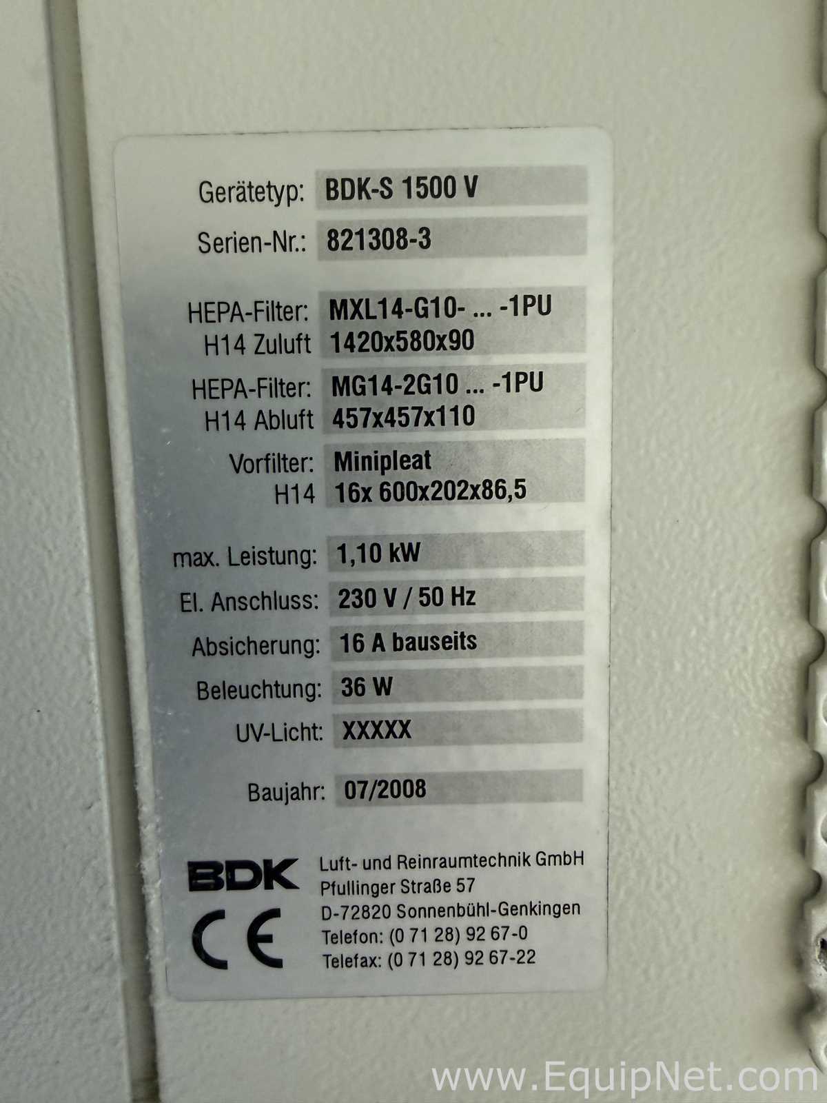 Cabina de Seguridad Biológica BDK S 1500V