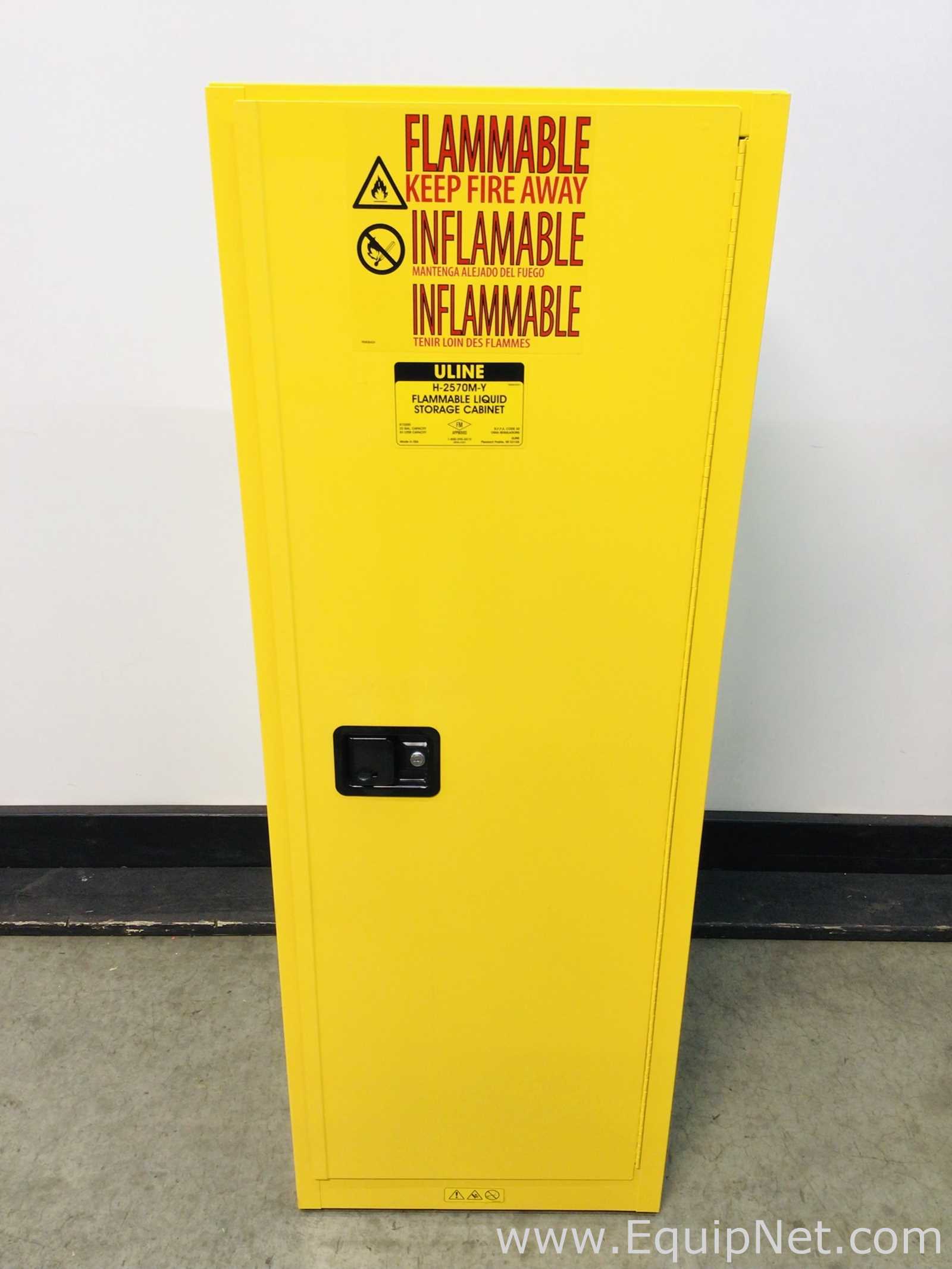Uline H-2570M-Y Flammable Liquid Storage Cabinet