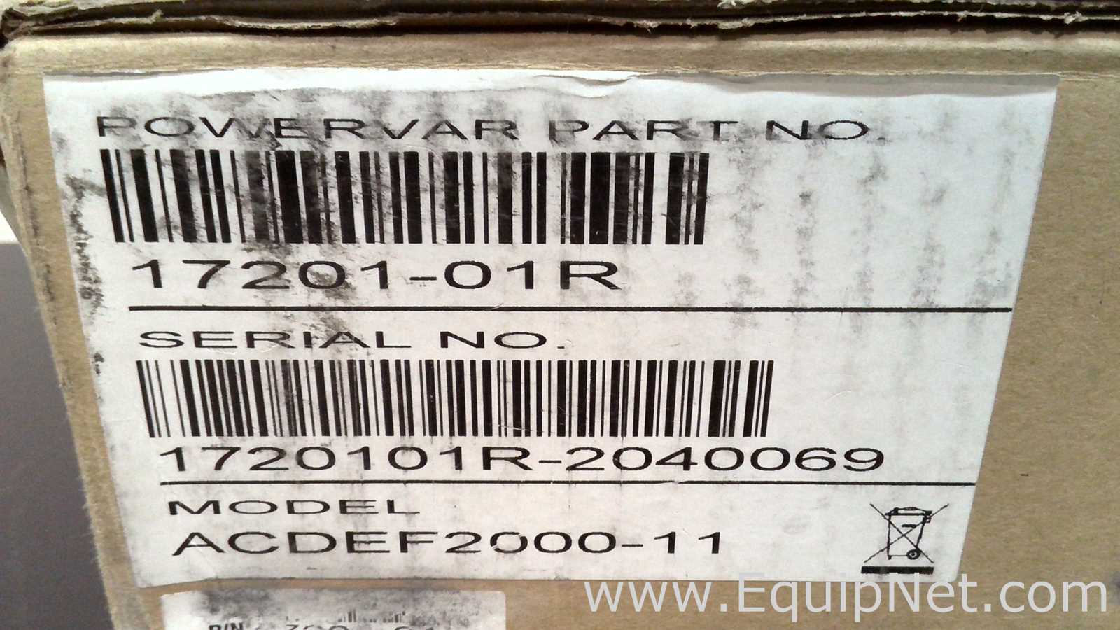 Fuente de Alimentación Powervar ACDEF2000-11. Sin usar