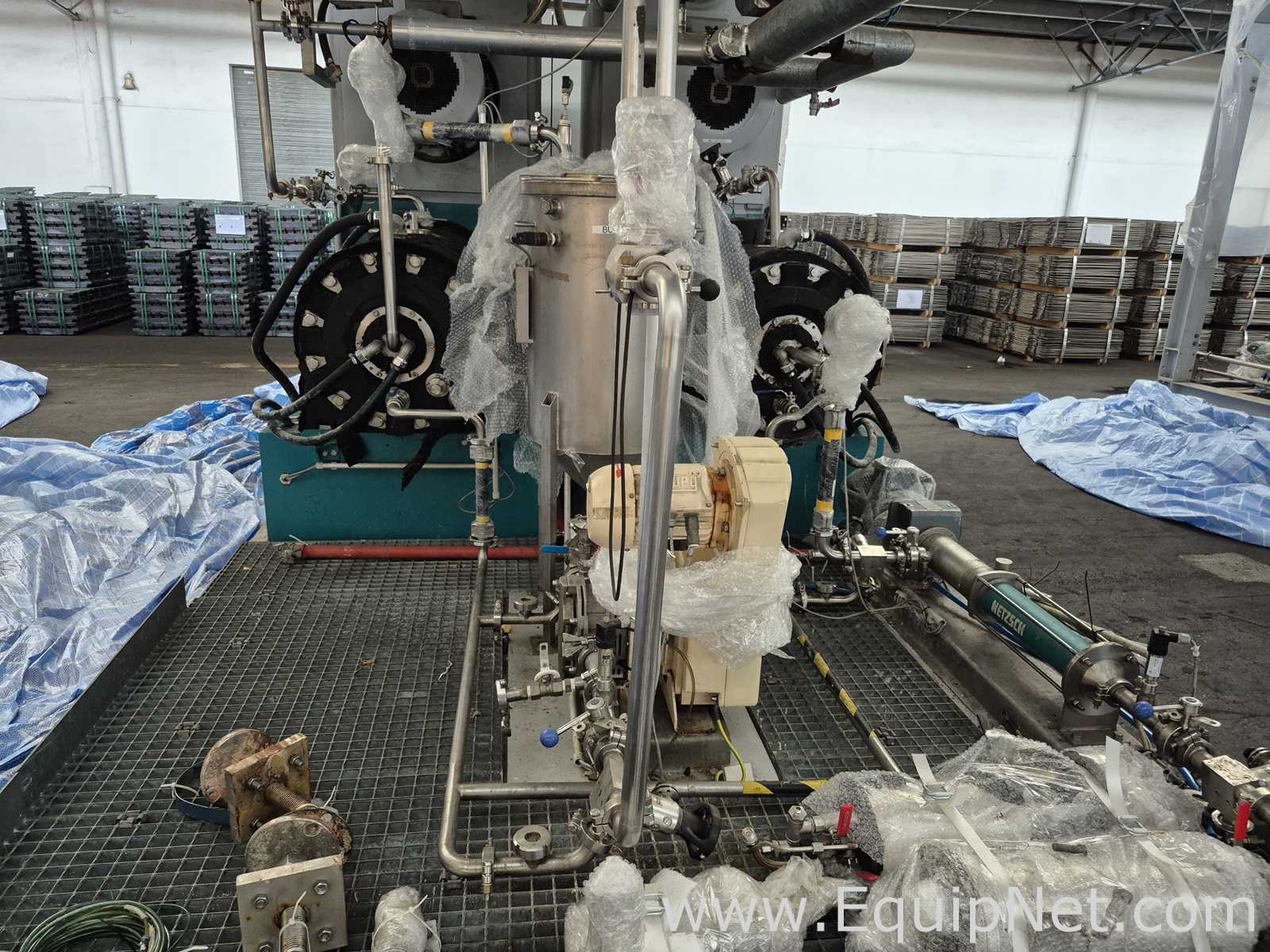 NETZSCH Milling Skid with Two Netzsch LME200 Bead Mills and Support Equip  - Milling System Skid 2-1