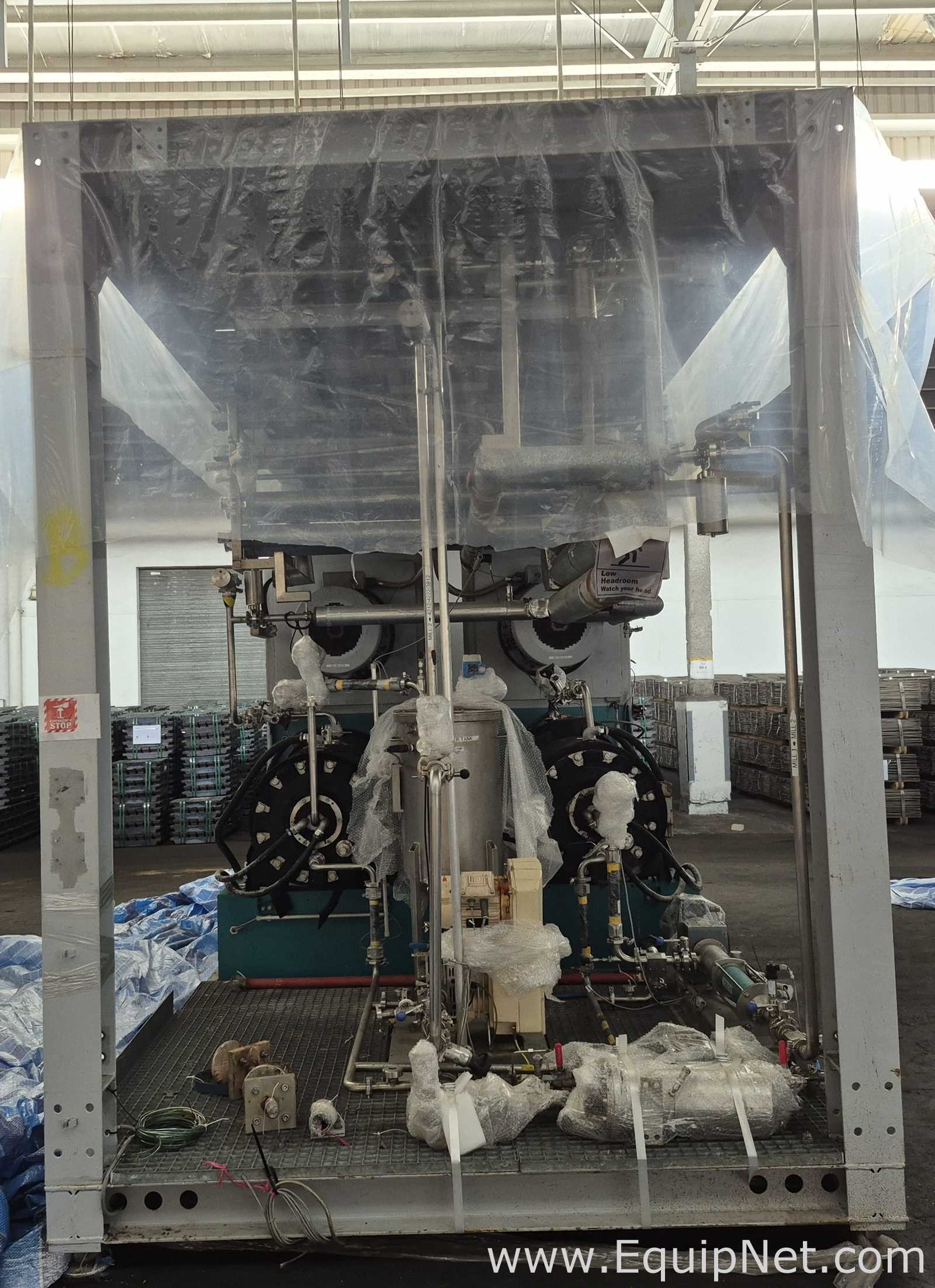 NETZSCH Milling Skid with Two Netzsch LME200 Bead Mills and Support Equip  - Milling System Skid 2-1