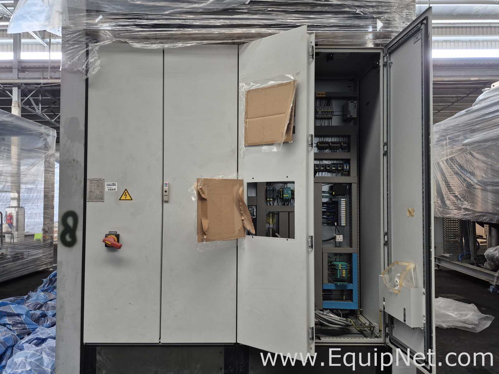 Netzsch High Shear Milling Skid with 4000L Premix Holding Cooled Tank, Hopper - Premix Neu Skid 1-1
