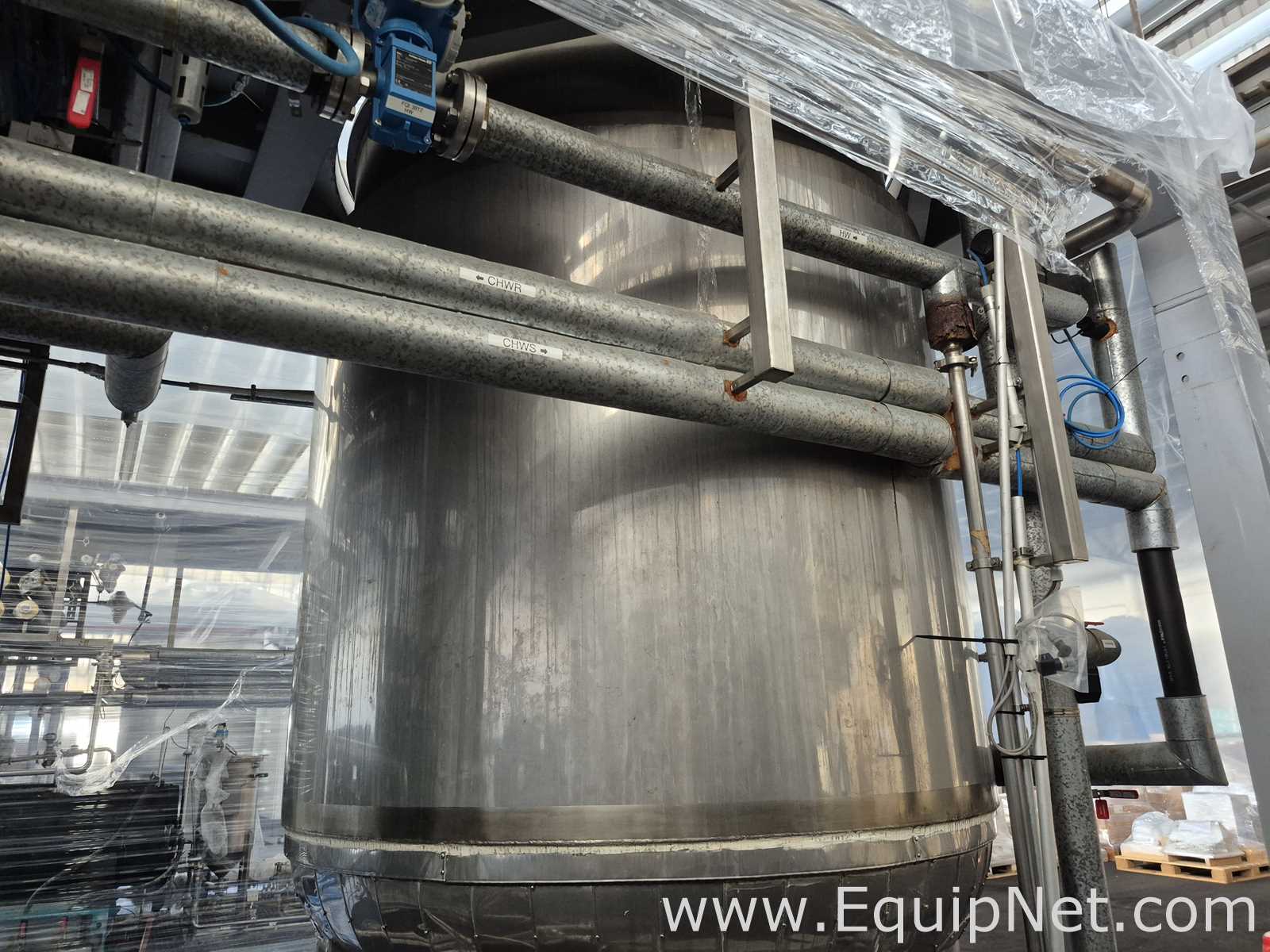 Netzsch High Shear Milling Skid with 4000L Premix Holding Cooled Tank, Hopper - Premix Neu Skid 1-1