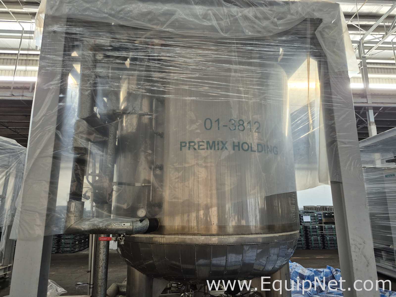 Netzsch High Shear Milling Skid with 4000L Premix Holding Cooled Tank, Hopper - Premix Neu Skid 1-1