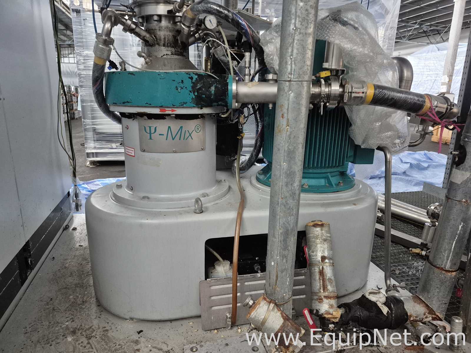 Netzsch High Shear Milling Skid with 4000L Premix Holding Cooled Tank, Hopper - Premix Neu Skid 1-1