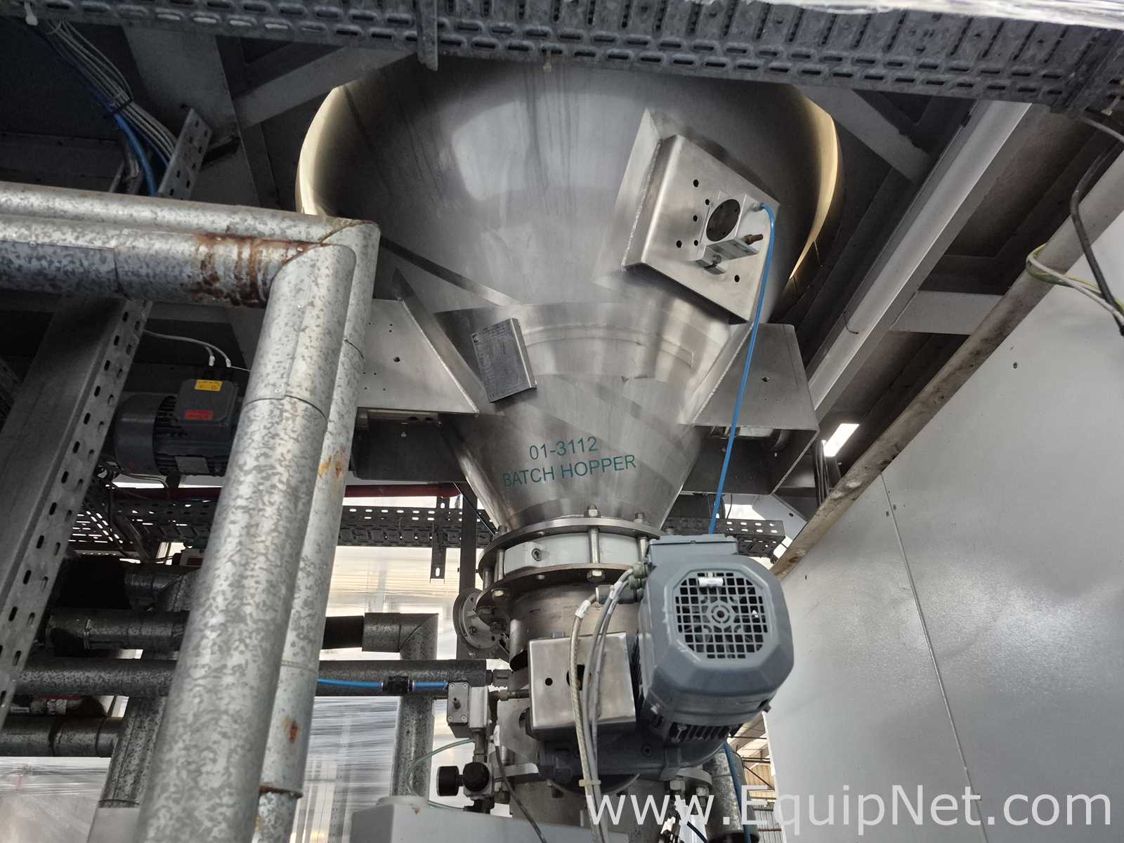 Netzsch High Shear Milling Skid with 4000L Premix Holding Cooled Tank, Hopper - Premix Neu Skid 1-1