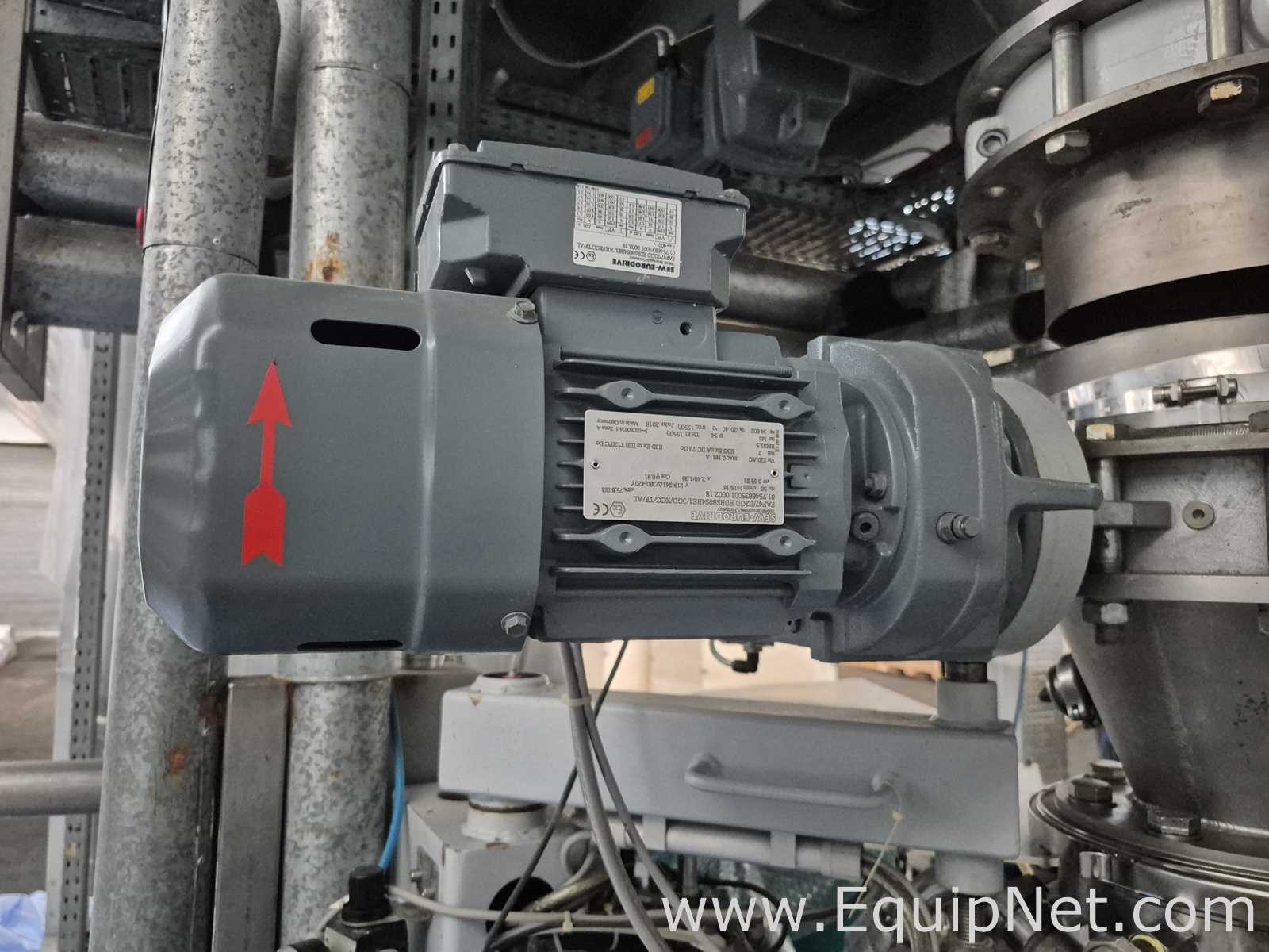 Netzsch High Shear Milling Skid with 4000L Premix Holding Cooled Tank, Hopper - Premix Neu Skid 1-1