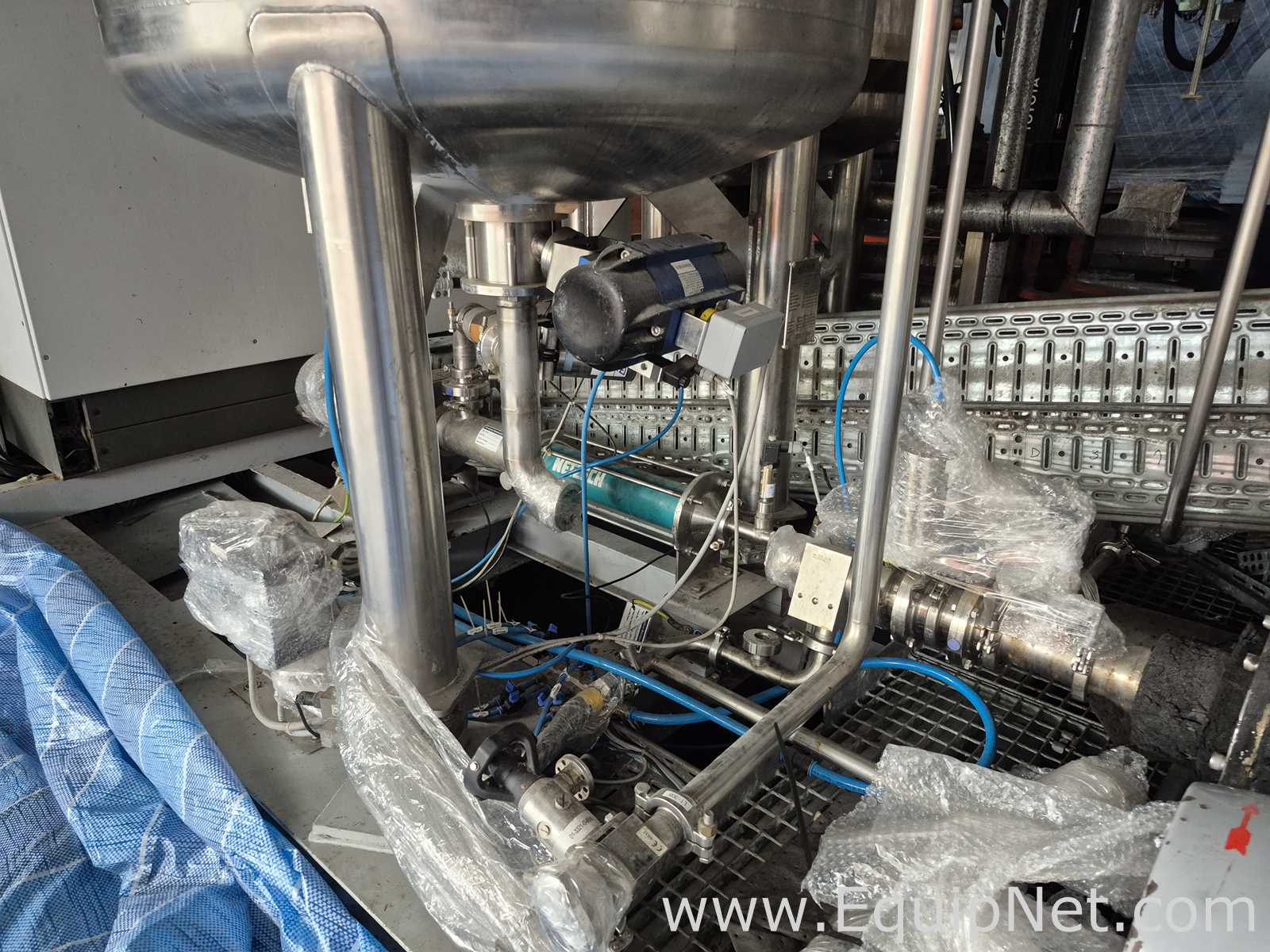 Netzsch Skid w Four 1000L SS Mix Tanks Netzsch Maxshear High Shear Mixer - Pregel NK-Premix Skid 3-1