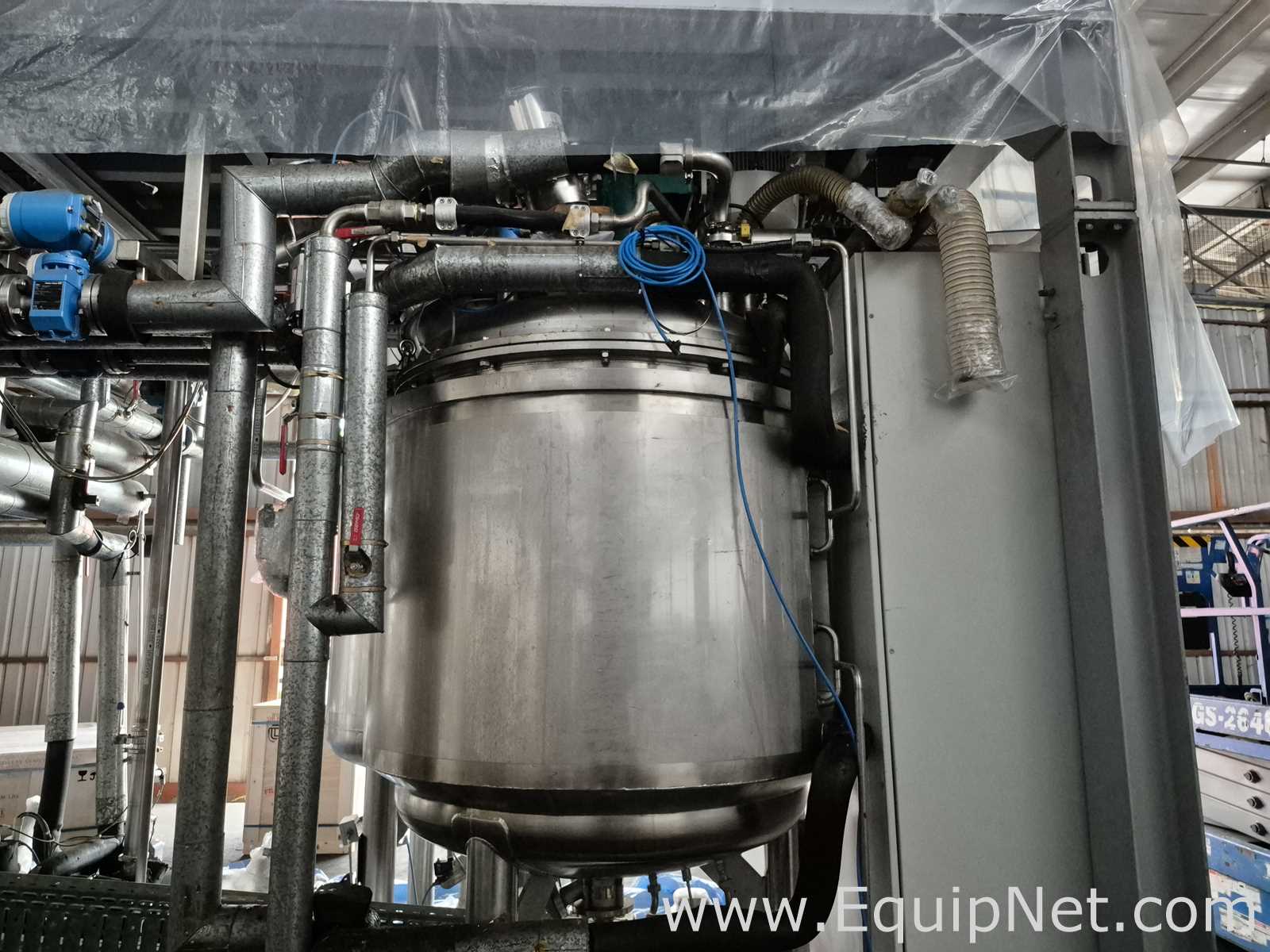 Netzsch Skid w Four 1000L SS Mix Tanks Netzsch Maxshear High Shear Mixer - Pregel NK-Premix Skid 3-1