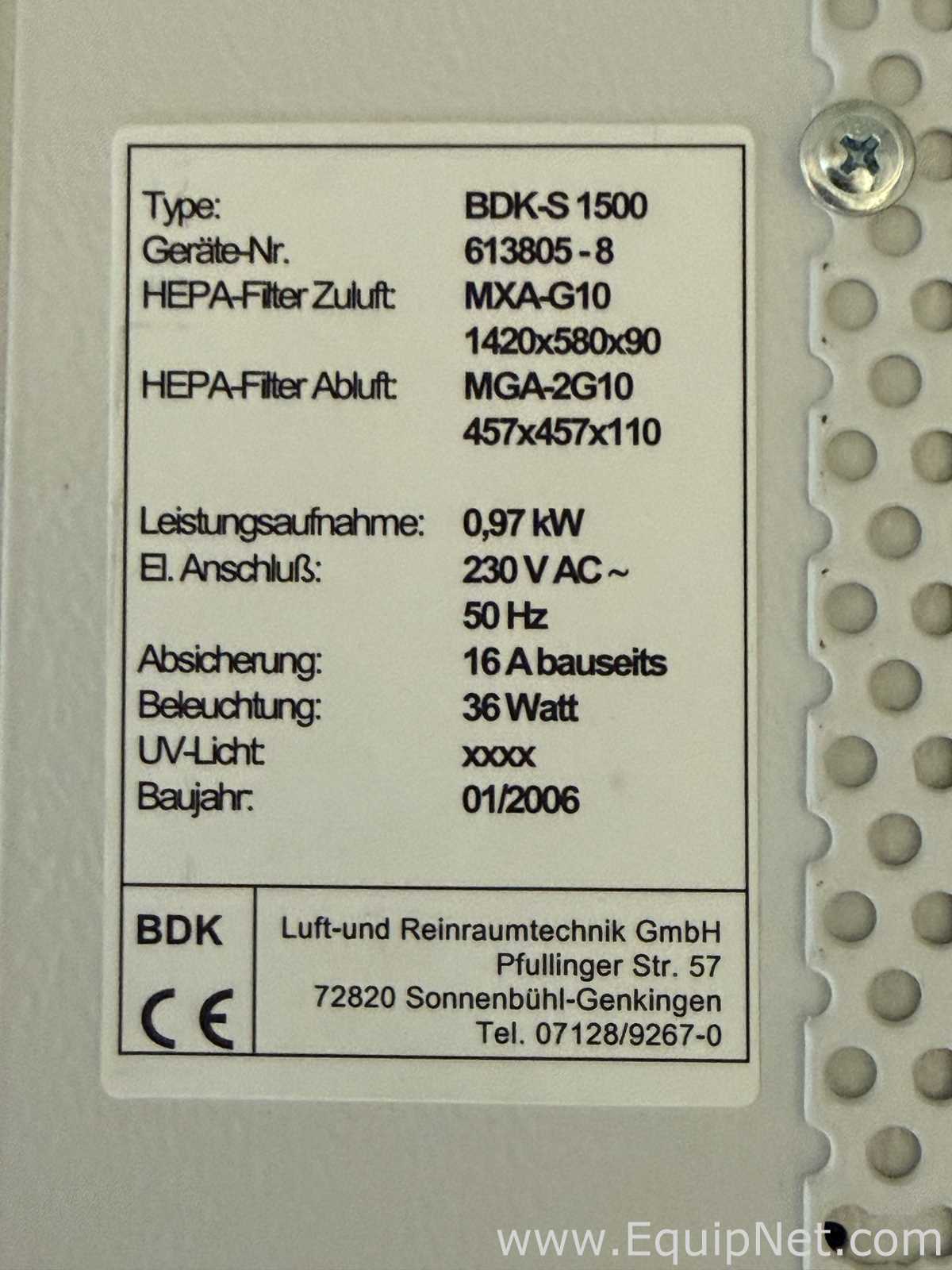 Cabina de Seguridad Biológica BDK S 1500