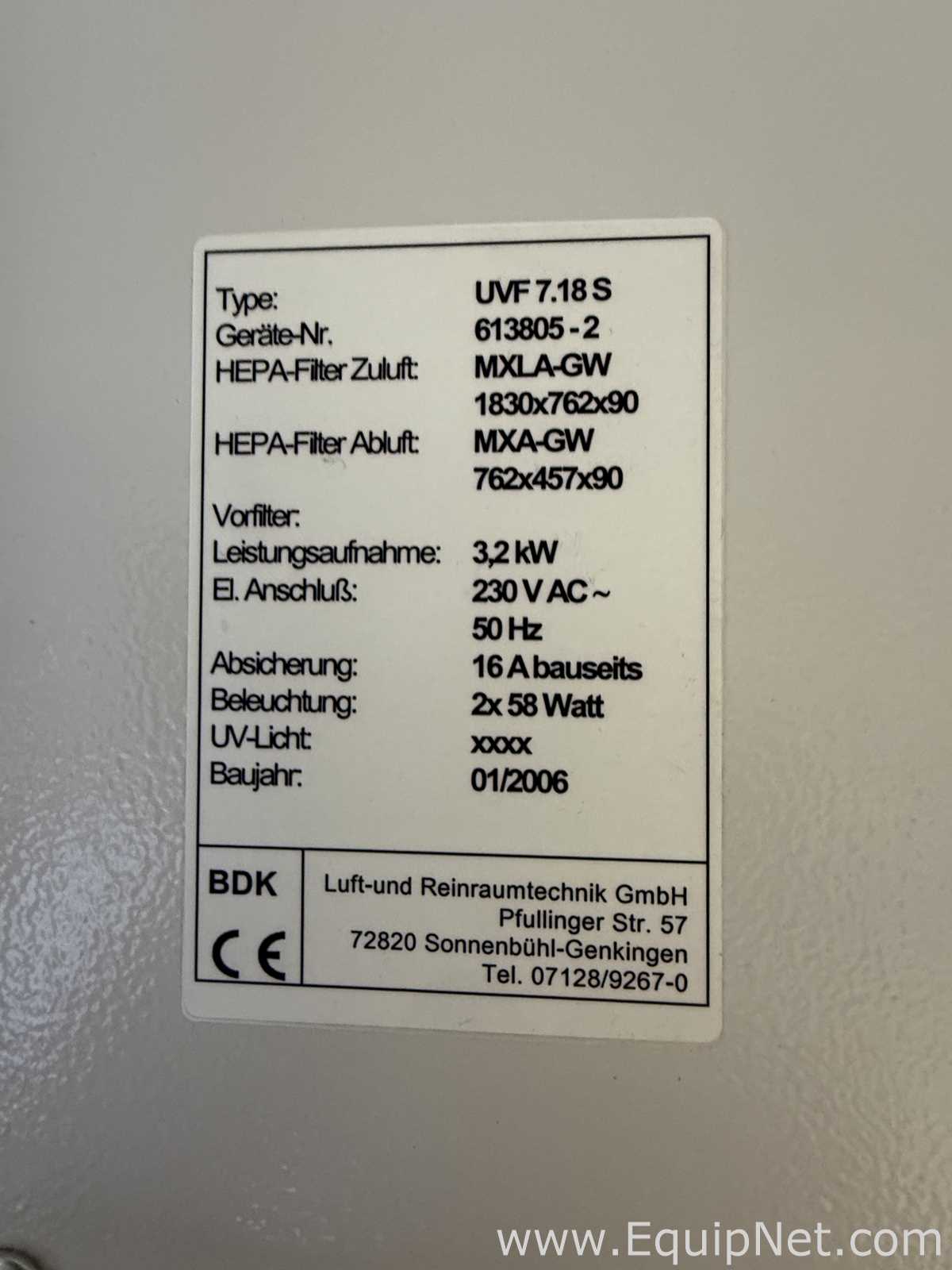 Cabina de Seguridad Biológica BDK UVF 7.18 S