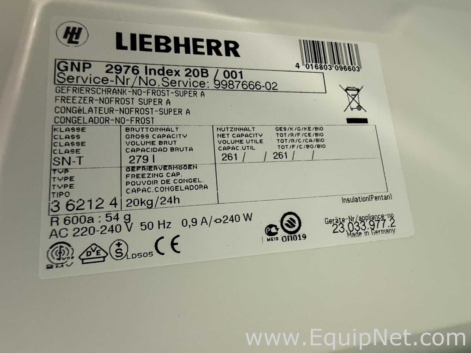 Liebherr GNP 2976 Index 20B Freezer