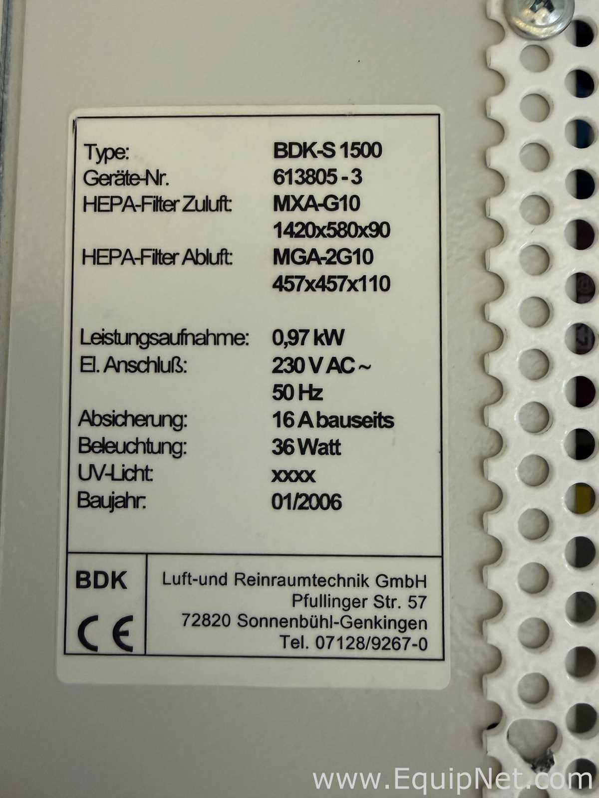 Cabina de Seguridad Biológica BDK S 1500