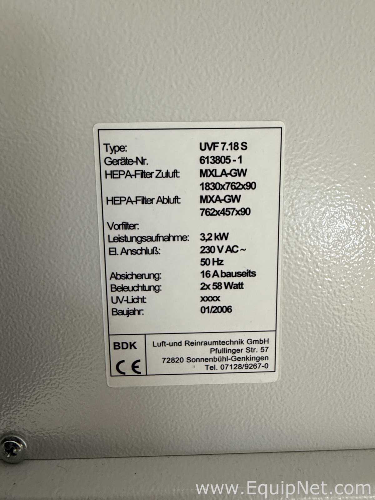 Cabina de Seguridad Biológica BDK UVF 7.18 S