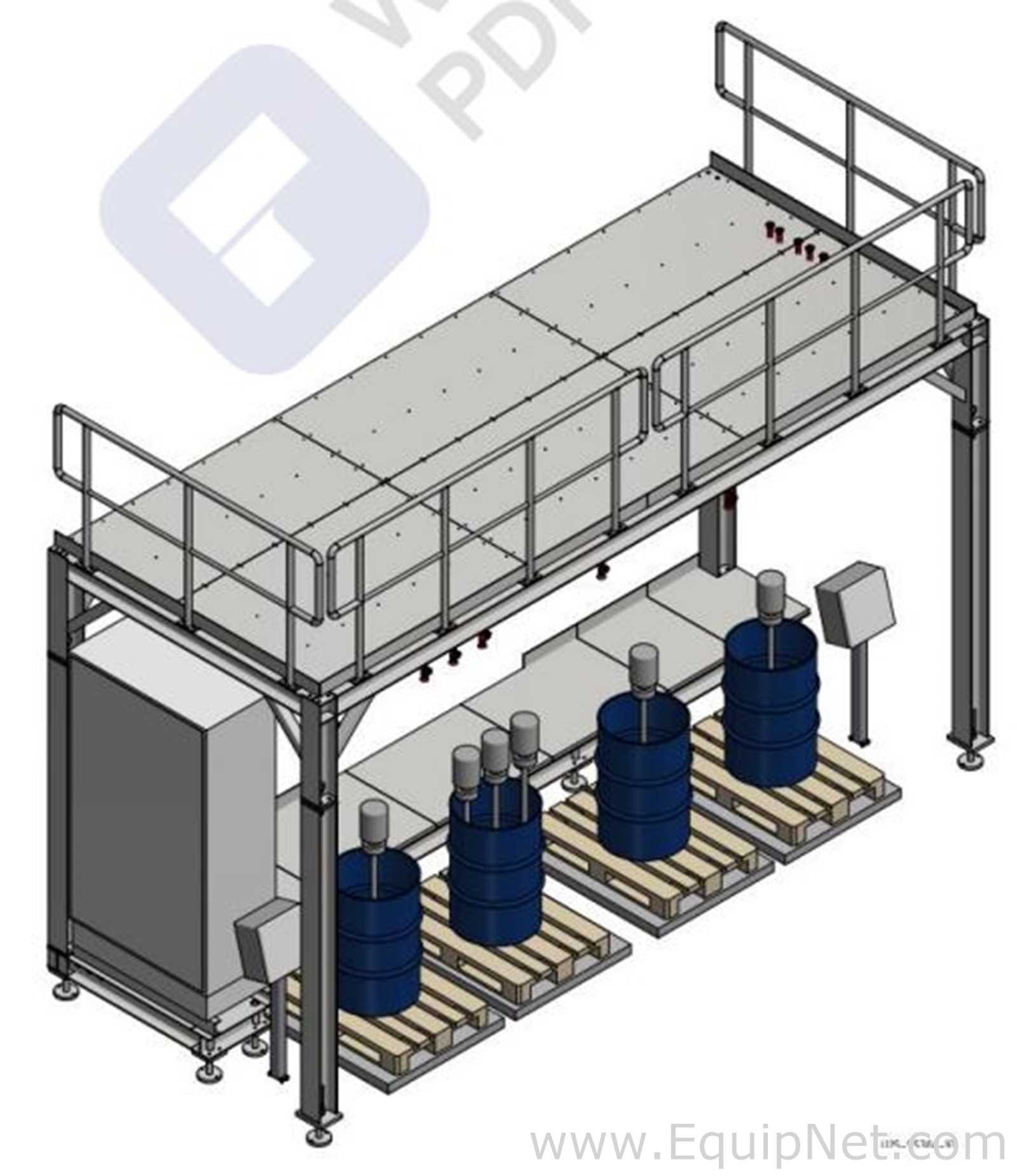 Netzsch Weighing Platform Structure with Electrical Board - Skid 3-3 PPZ Final Hold Tank System