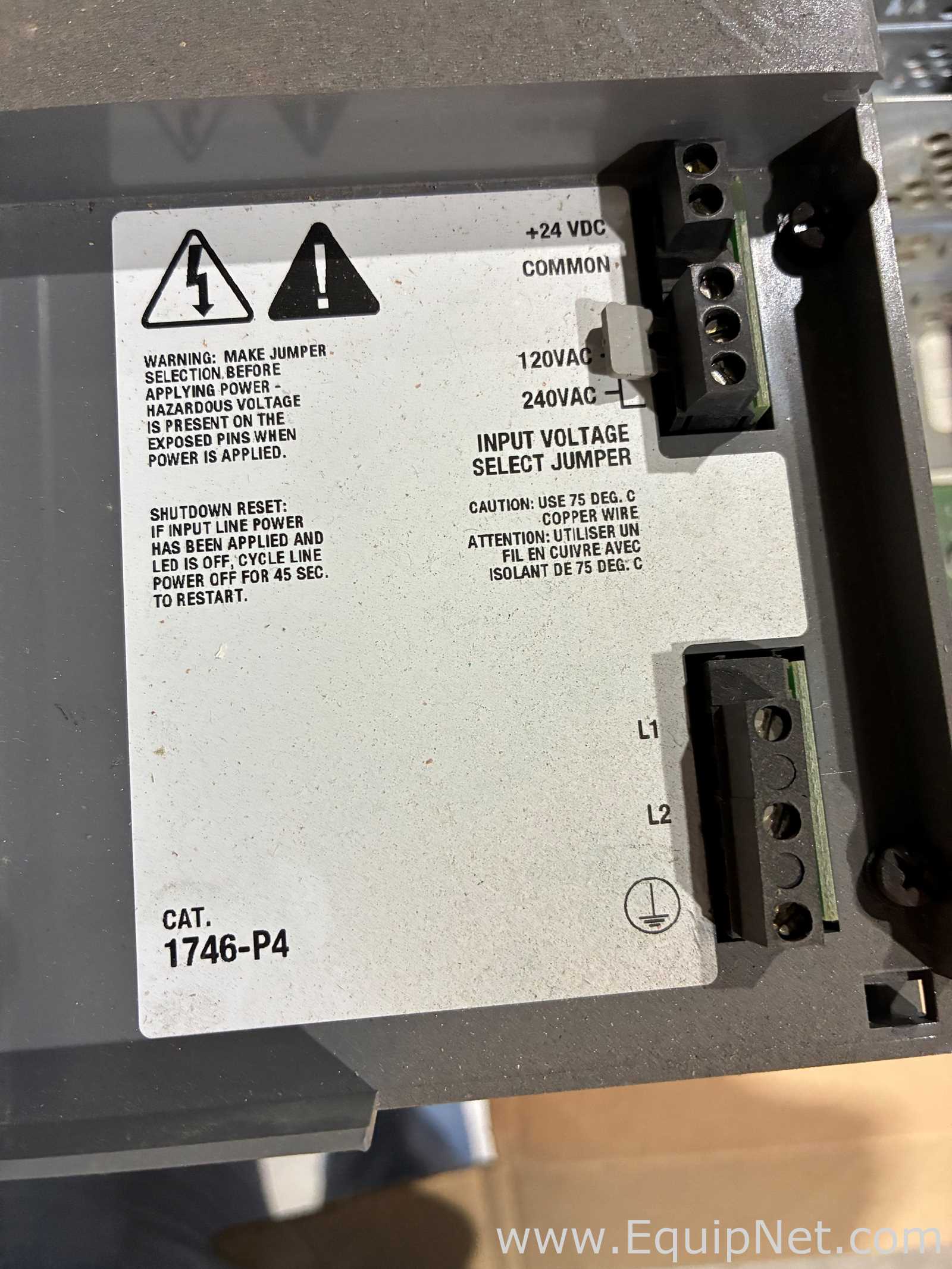 Allen Bradley 1746-A10 B Slot Rack-Power Supply