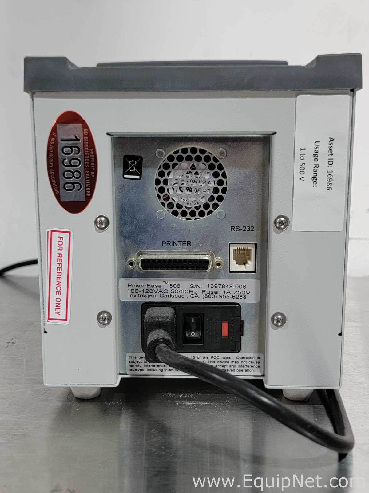 Fonte de Energia  Invitrogen Power Ease 500