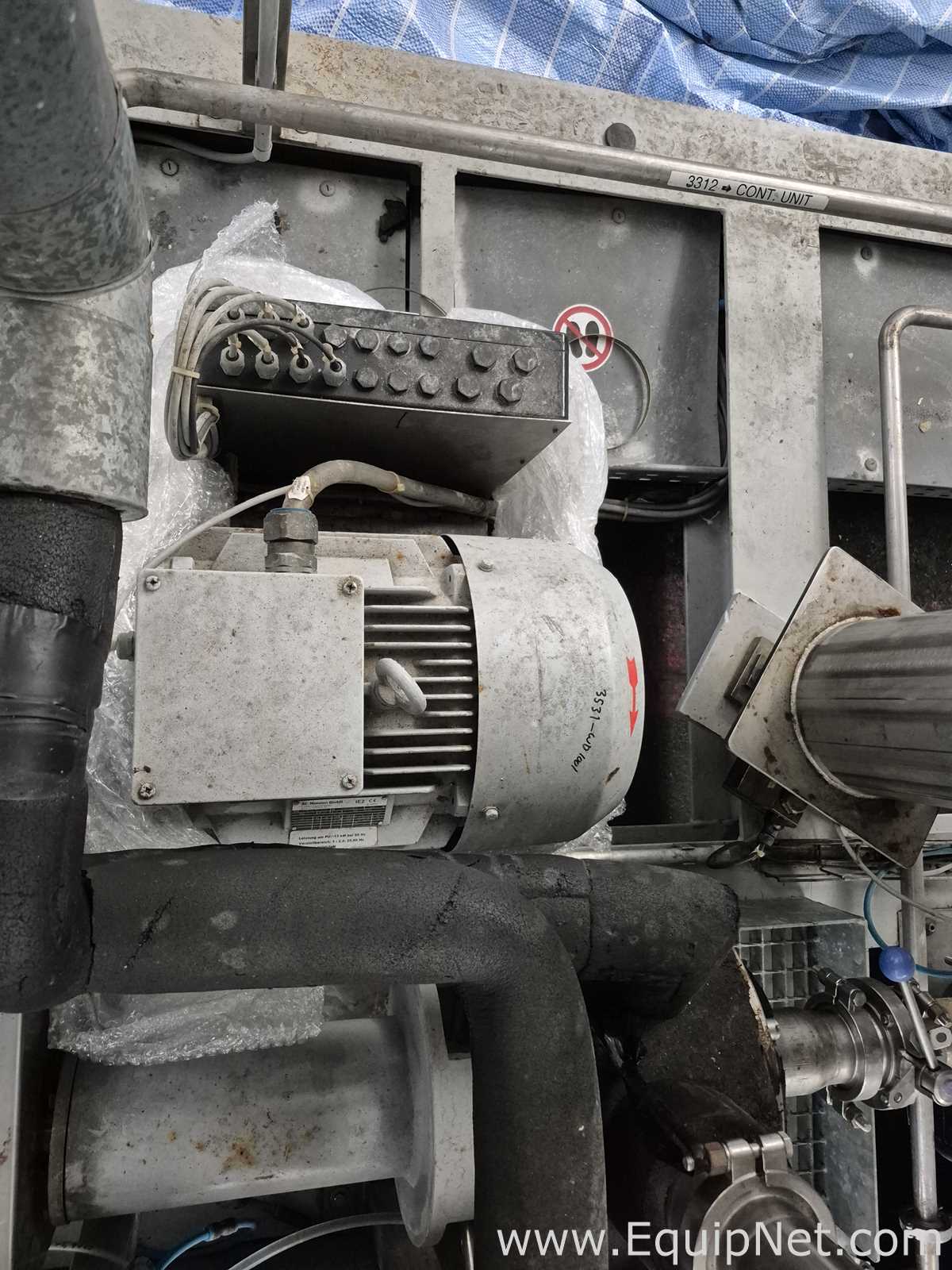 Netzsch Two 4.000 L SS Blending Tanks with Scrapers, High Shear Disperser and Two Pumps - Skid 3-2