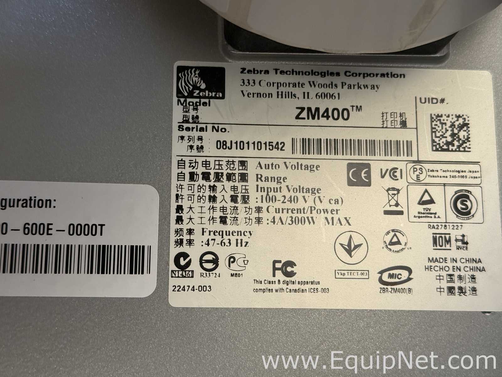 lote de  2 Impressora Zebra Technologies ZM400