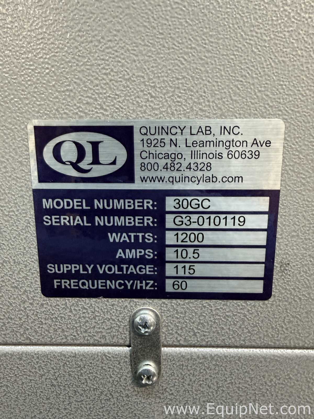 Quincy Lab 30GC 2.0 Cubic Foot Analog Gravity Convection Laboratory Oven