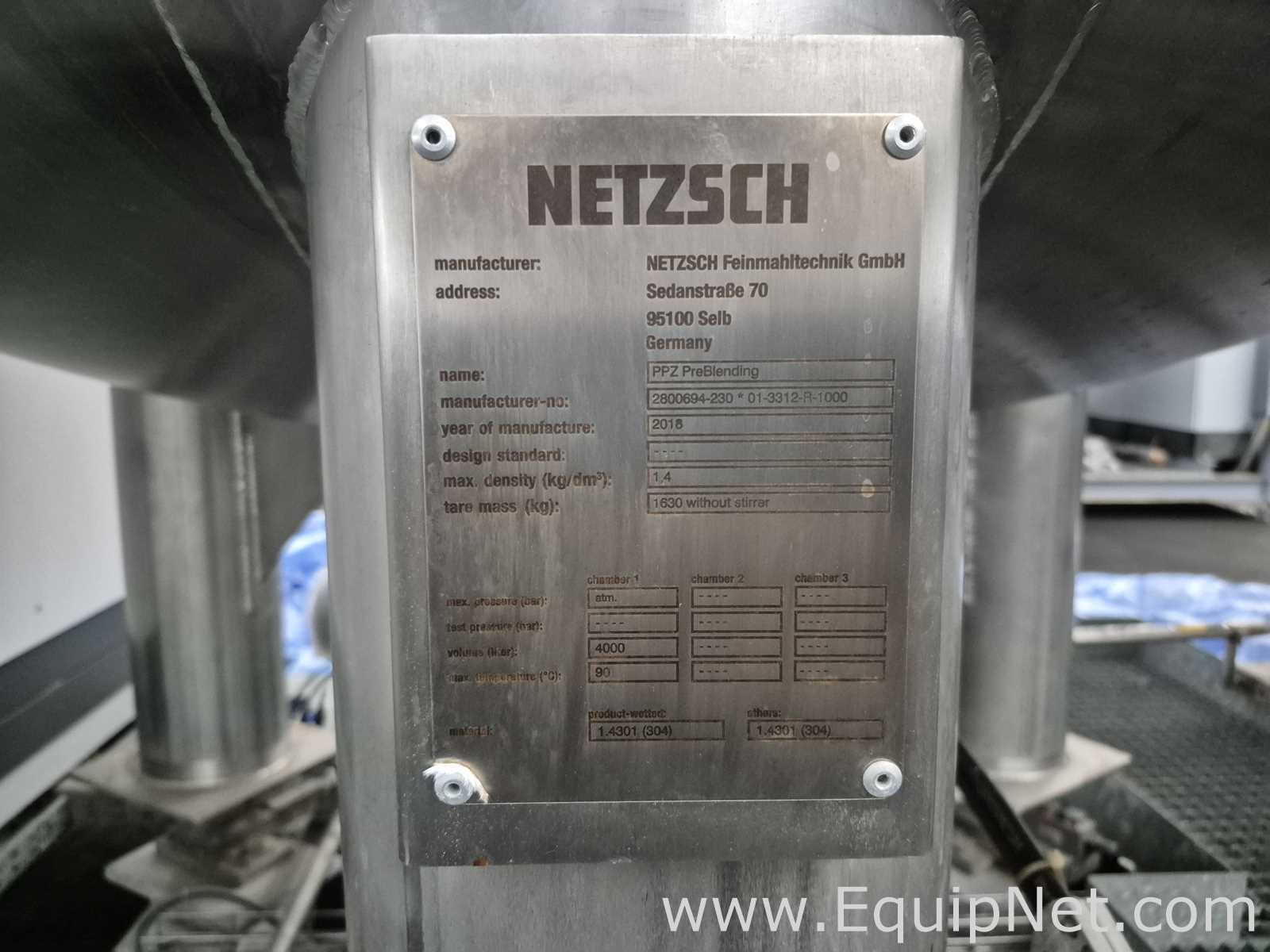 Netzsch Two 4.000 L SS Blending Tanks with Scrapers, High Shear Disperser and Two Pumps - Skid 3-2