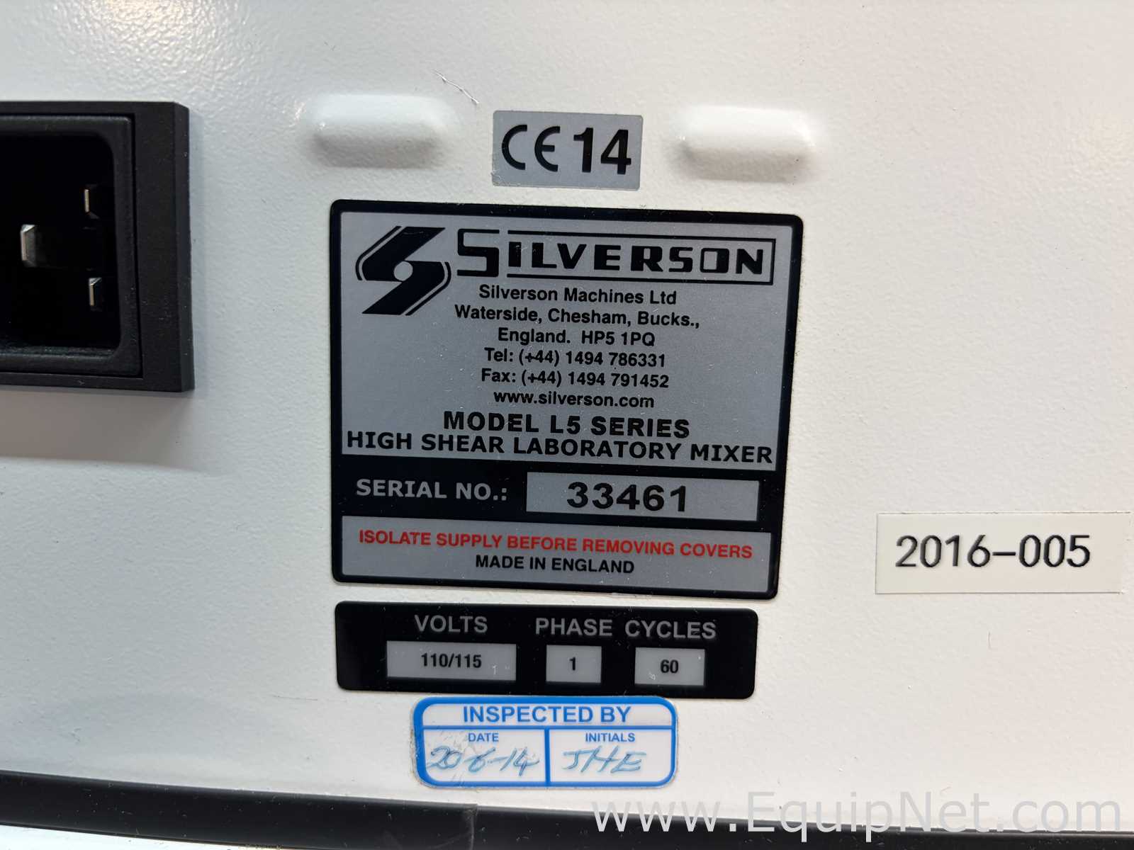 Mezclador de Laboratorio Silverson Machines LTD. L5M-A