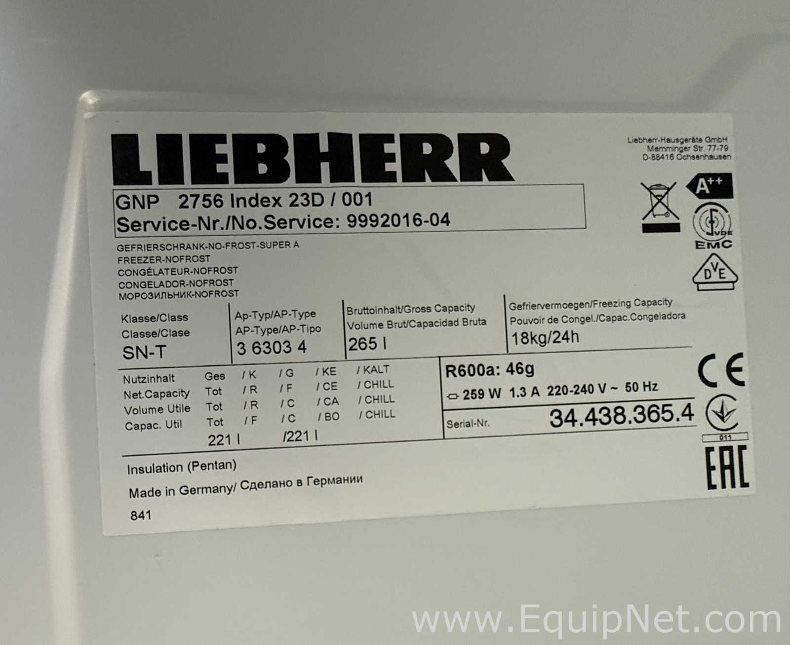 Liebherr GNP 2756 Premium NoFrost Freezer