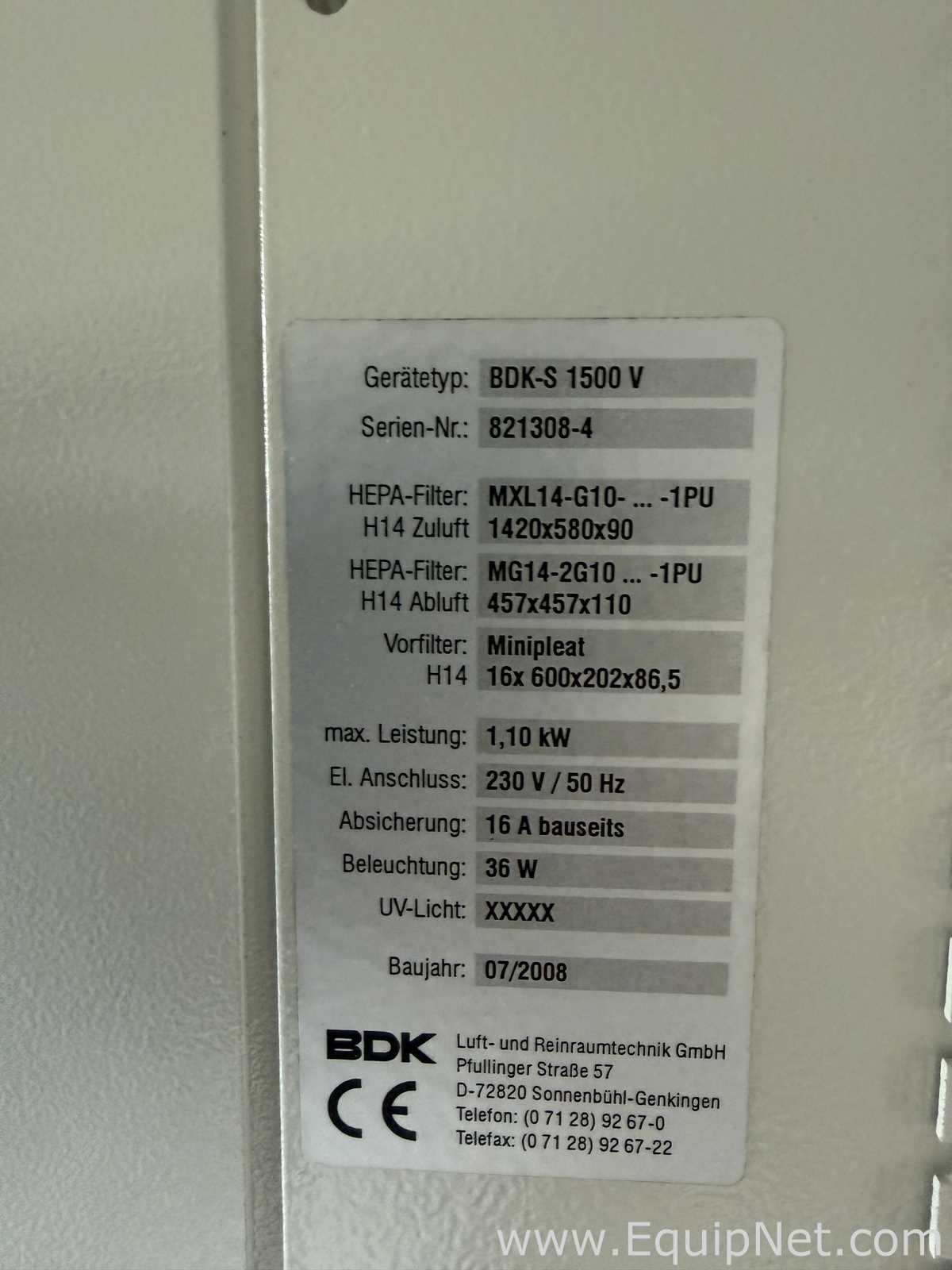 Cabina de Seguridad Biológica BDK S 1500V