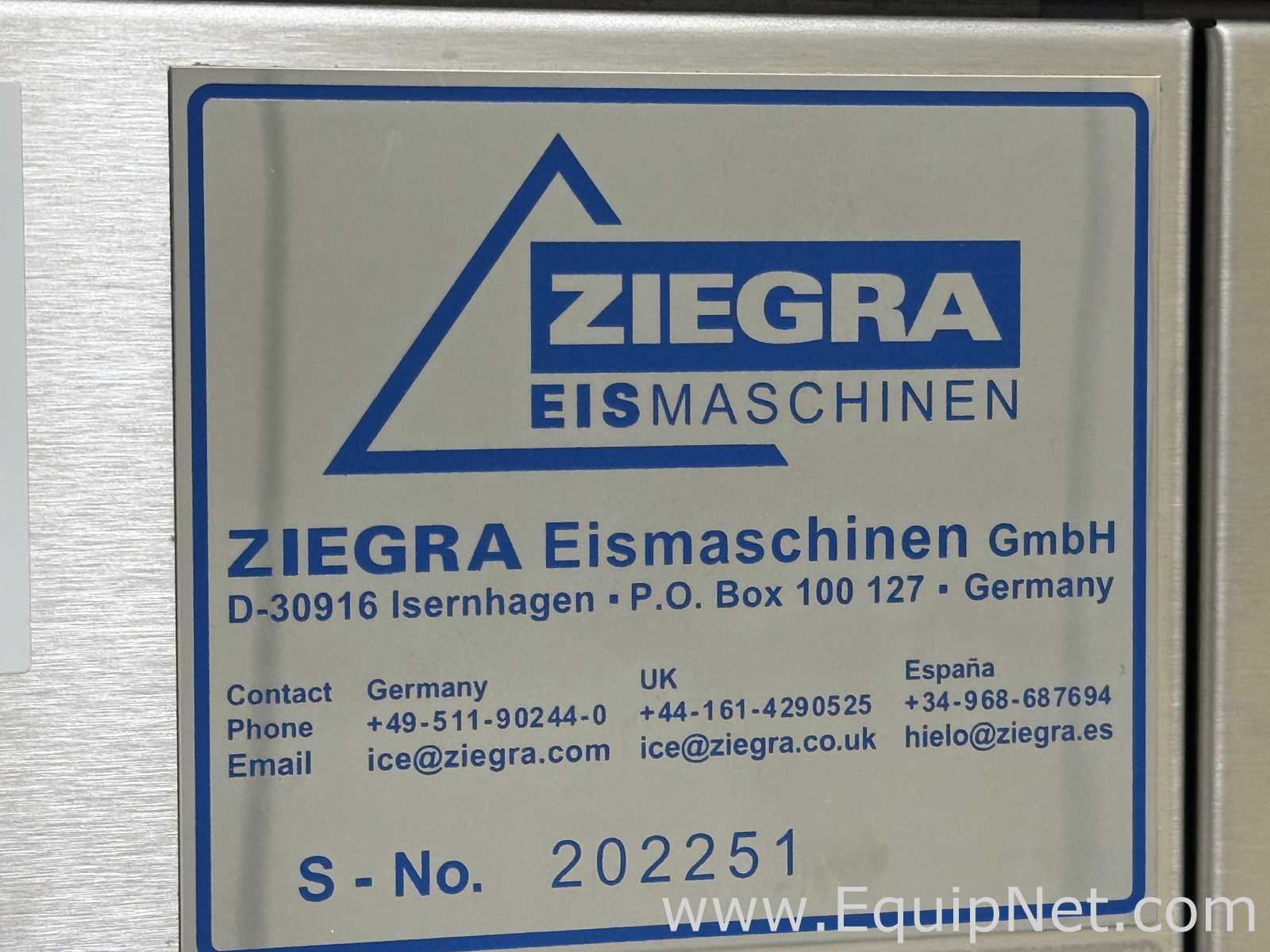 Equipo para Fabricar Hielo Ziegra Eismaschinen GmbH CoolNat