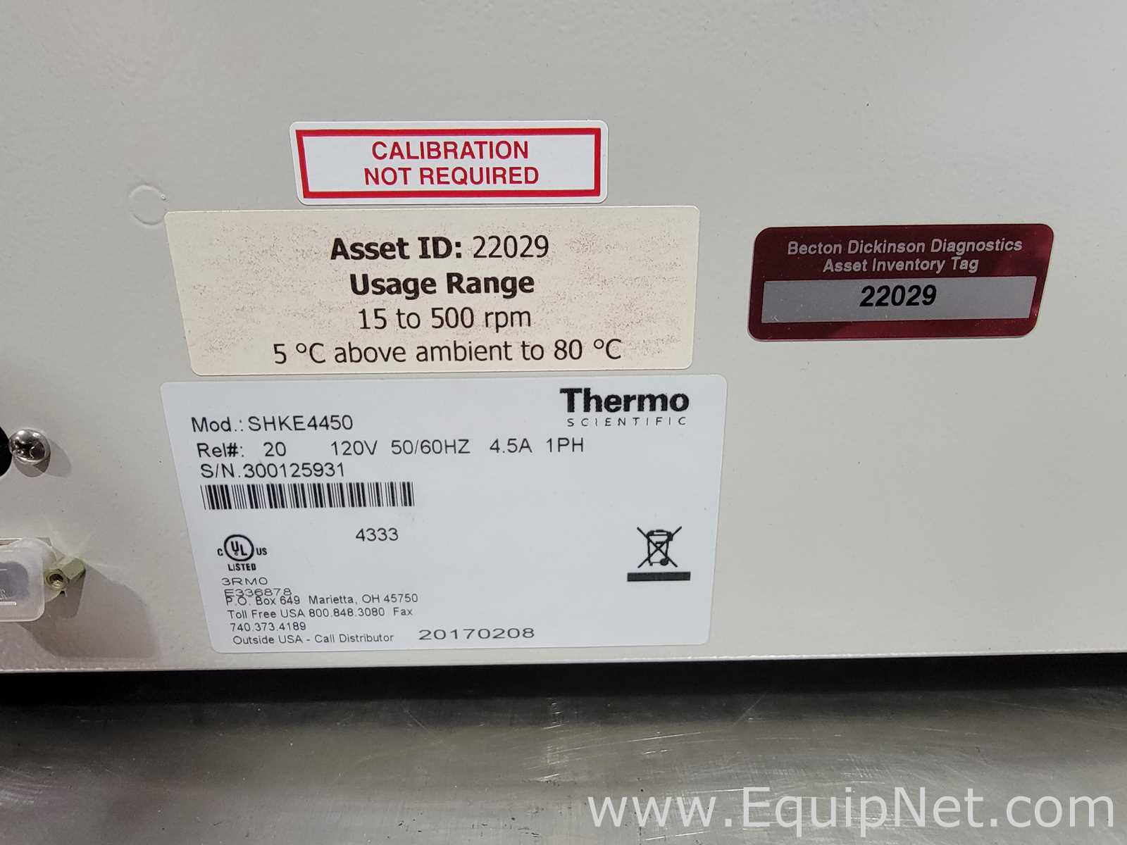 Thermo Scientific SHKE4450 MaxQ 4450 Incubating Orbital Shaker