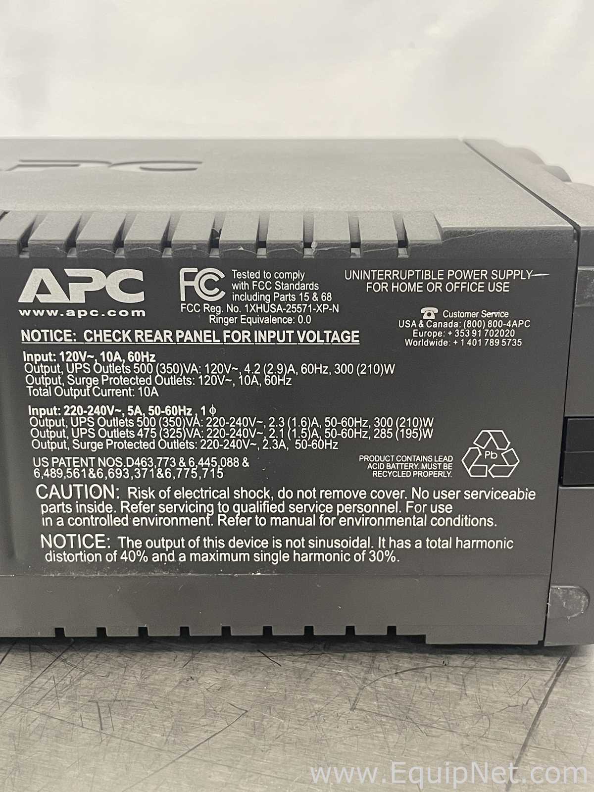 APC Back-UPS CS 500 Battery Charger