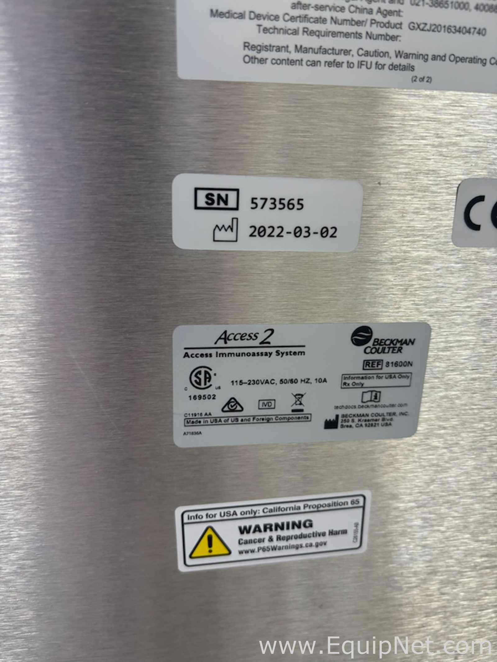 Analizador para Immunoensayo Beckman Coulter Access 2