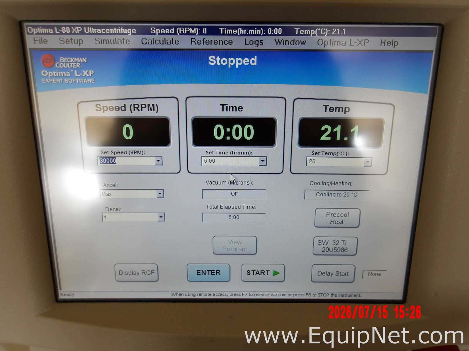 Beckman Coulter Optima L-80 XP Ultracentrifuge
