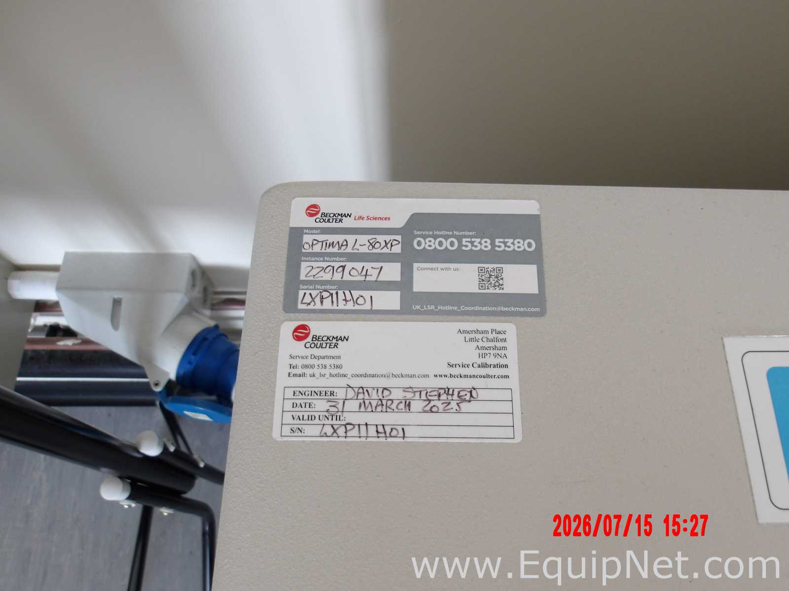 Beckman Coulter Optima L-80 XP Ultracentrifuge