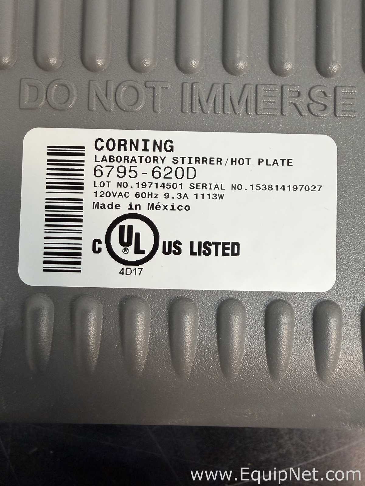 Lot of 2 Corning 6795-620D Laboratory Hot Plate Stirrers