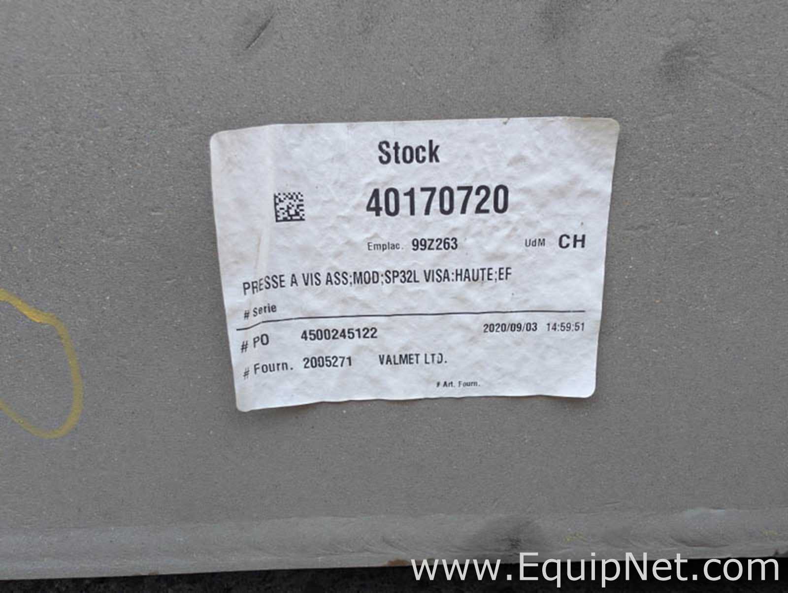 Thune Valmet SP-32 Dewatering Screw Press