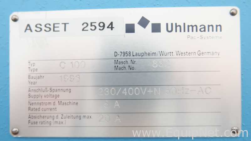 Linha de Embalagens Uhlmann Packaging Systems Blister machine UPS 2, Cartoning machine C 100