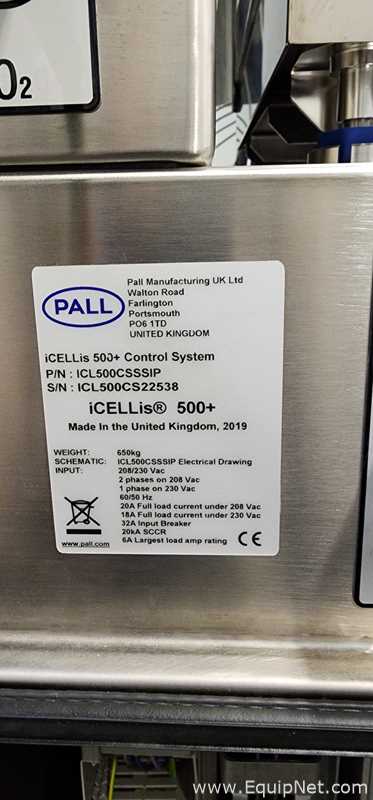 Pall iCellis500 Singe Use Bioreactor