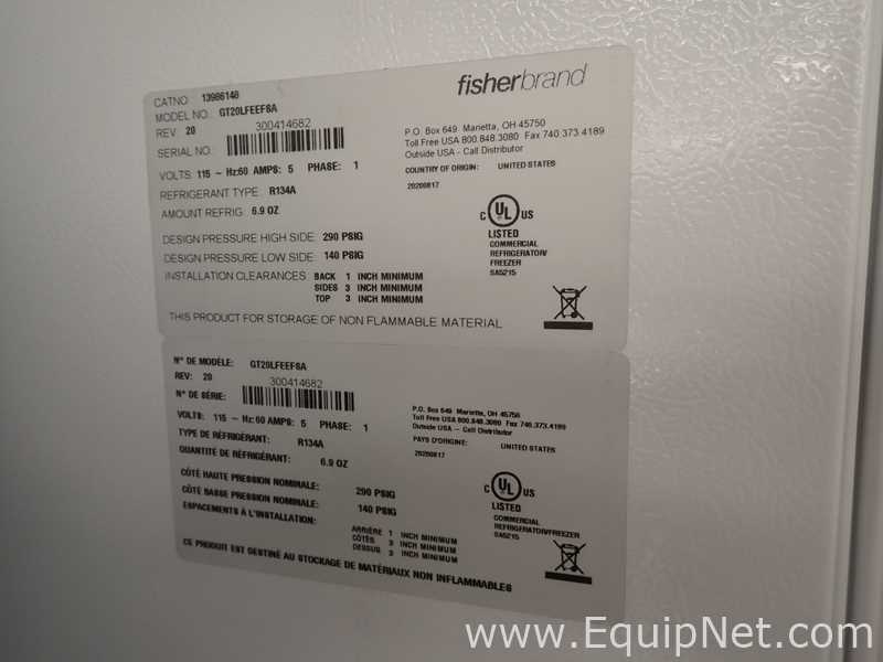 Freezer Fisher Scientific GT20LFEEF8A