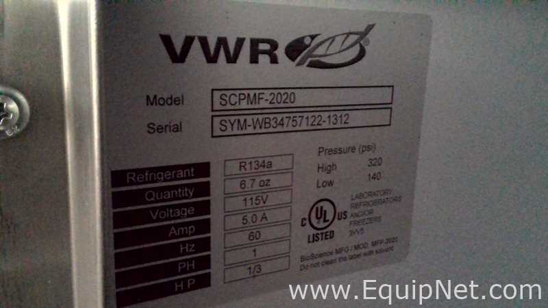 VWR Model SCPMF-2020 General Purpose -20C Upright Freezer