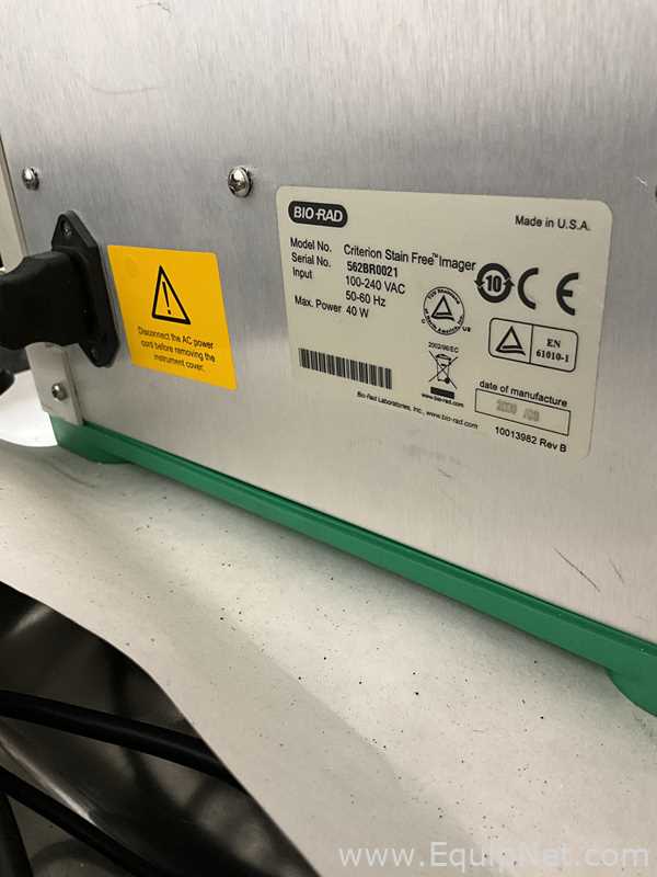 Bio Rad Criterion Stain Free Imager