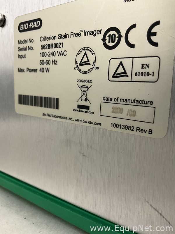 Bio Rad Criterion Stain Free Imager