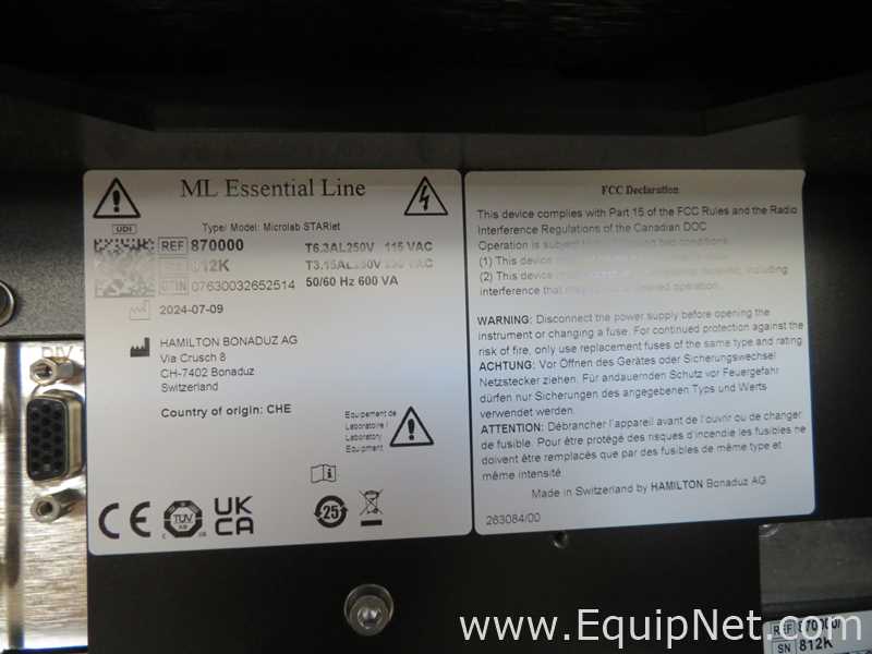 Hamilton ML Essential Line Microlab Star Let Liquid Handler
