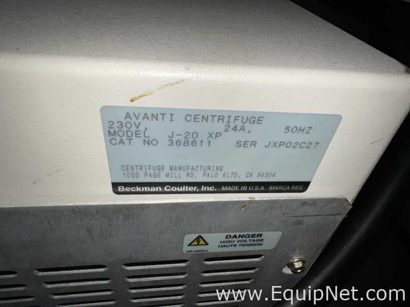 Beckman Coulter Avanti J-20 XP Refrigerated Laboratory Centrifuge